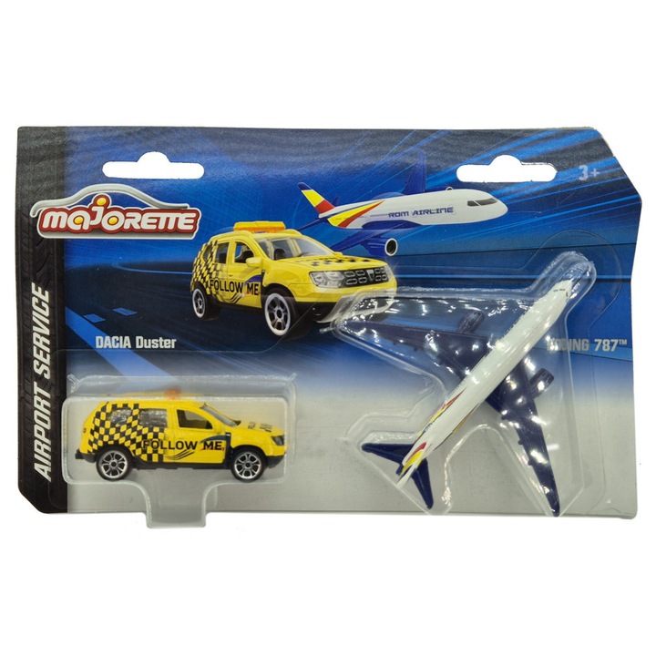 Dacia reptér szett - Dacia Duster - Boeing 787 - Majorette - 1:64