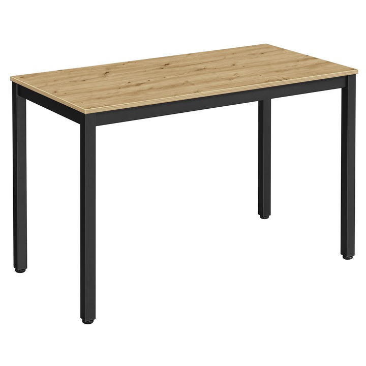 Masa TESSA, LEOBERT, 120x60cm, maro/picioare negre
