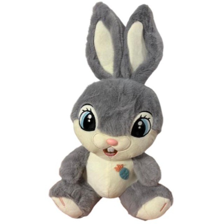 Jucarie de Plus Iepurasul Gri-Alb, 35 cm