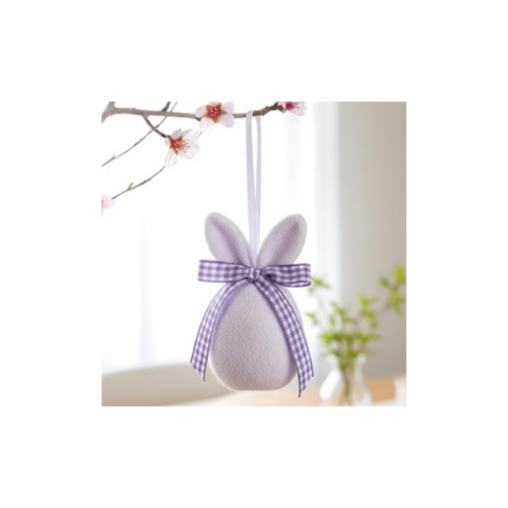 Ou de Paste Lila cu Urechi de Iepure 9cm