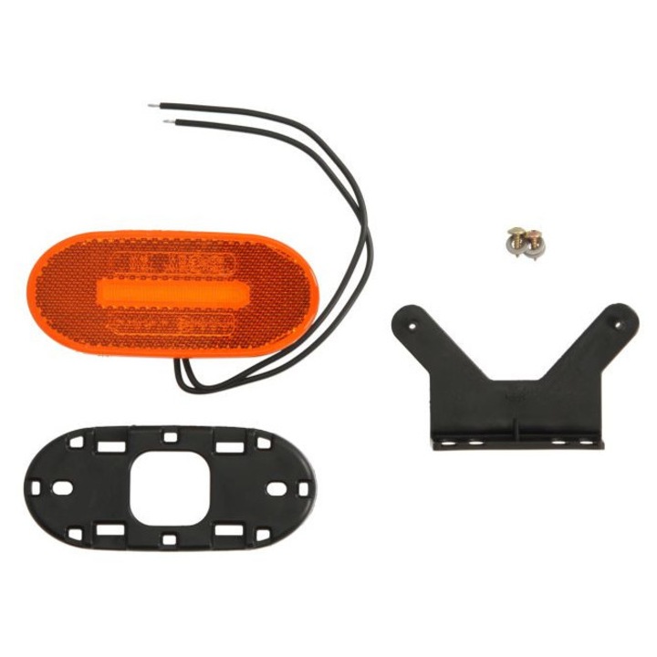 Lampa Gabarit Dreapta/Stanga, Portocaliu, Led, Inaltime 46, 5mm, Latime 106, 5mm, Adancime 21, 8mm, Negru, In Rel