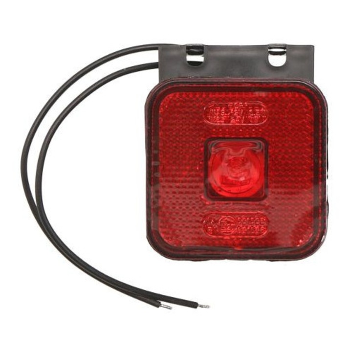 Lampa Gabarit Dreapta/Stanga, Forma: Dreptunghiular, Rosu, Led, 12/24V (cu Balama)