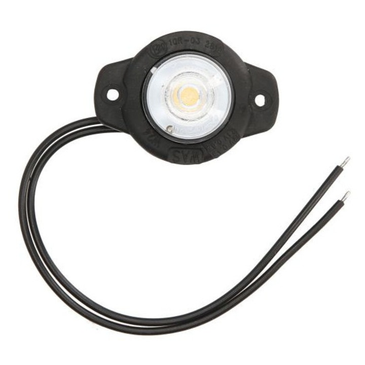 Lampa Gabarit Dreapta/Stanga, Forma: Rotund, Alb, Led, Suprafata, 12/24V