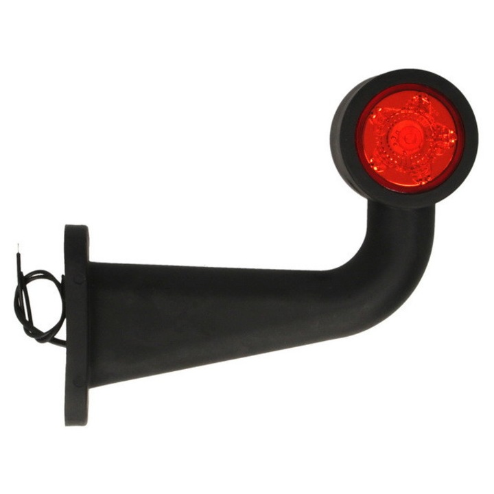 Lampa Gabarit Dreapta Forma: Rotund, Alb/Rosu, Led, Pe Brat Lung, 12/24V