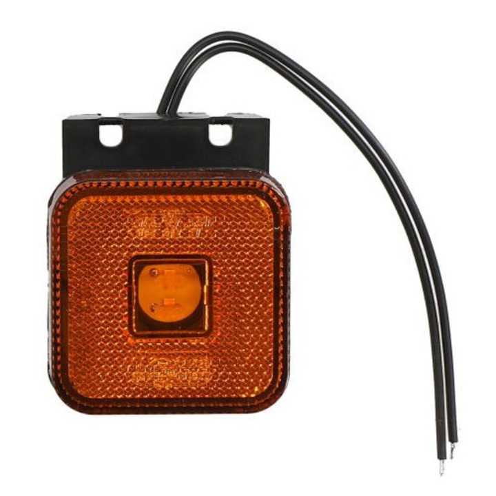 Lampa Gabarit Dreapta/Stanga, Forma: Dreptunghiular, Portocaliu, Led, 12/24V (cu Balama)