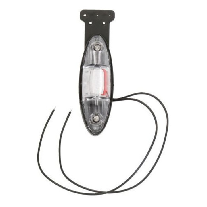 Lampa Gabarit Stanga, Alb/Rosu, Led, Atirna, Lungime Cablu 360mm, Cu Umeras, 12/24V