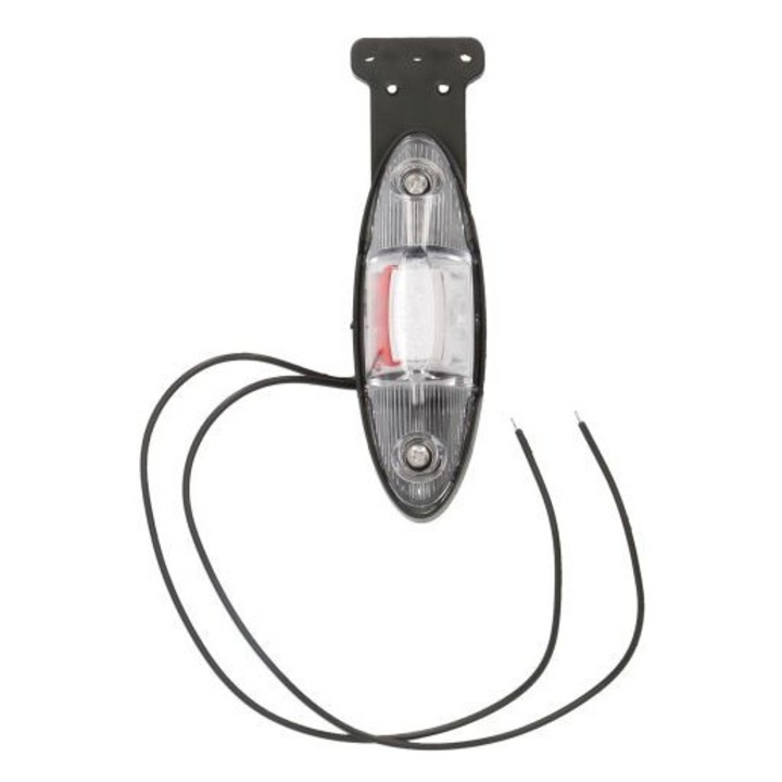 Lampa Gabarit Dreapta, Alb/Rosu, Led, Atirna, Lungime Cablu 360mm, Cu Umeras, 12/24V