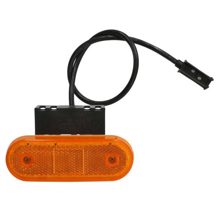 Lampa Gabarit Dreapta/Stanga, Portocaliu, Led, Inaltime 40mm, Latime 114mm, Atirna, Lungime Cablu 500mm, Cu Um