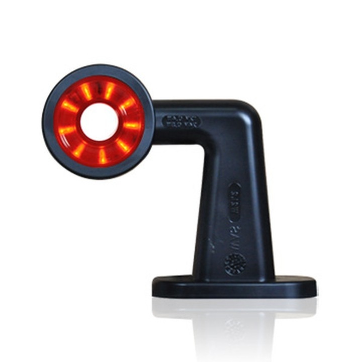 Lampa Gabarit Dreapta Forma: Rotund, Alb/Rosu, Led, Suprafata Lungime Cablu 230mm, Pe Brat Mediu-lung, 12/24V