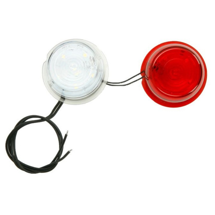 Elemente De Lumina De Degajare (cartus, 12/24V, Alb, Dispersor Rosu / Alb, Pentru Lampile W74.1 Si W74.2, Rosu