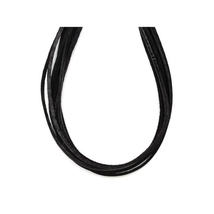 Șnur subțire din piele, negru R.M. ékszer