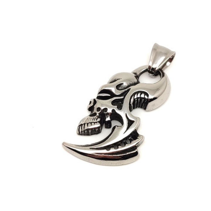 Medál acél démon felezett 3, 5cm