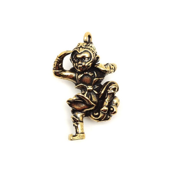 Sárgaréz medál táncoló majom 3x1, 8cm