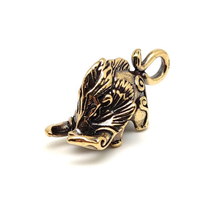 Sárgaréz medál vaddisznó 4, 5x2, 5cm