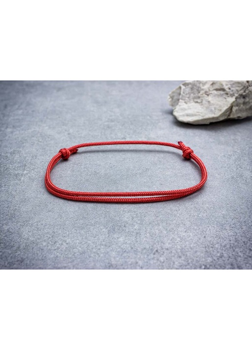 Kabbala védelmező vörös paracord bokalánc