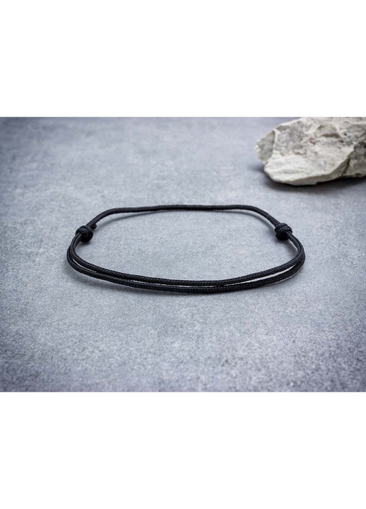 Szerencsehozó fekete paracord bokalánc