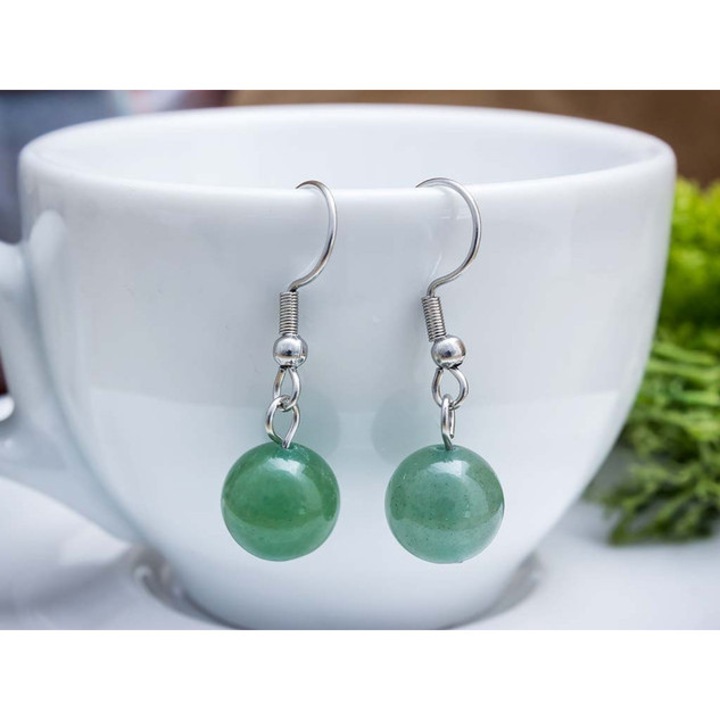 Aventurin lógós fülbevaló 8mm