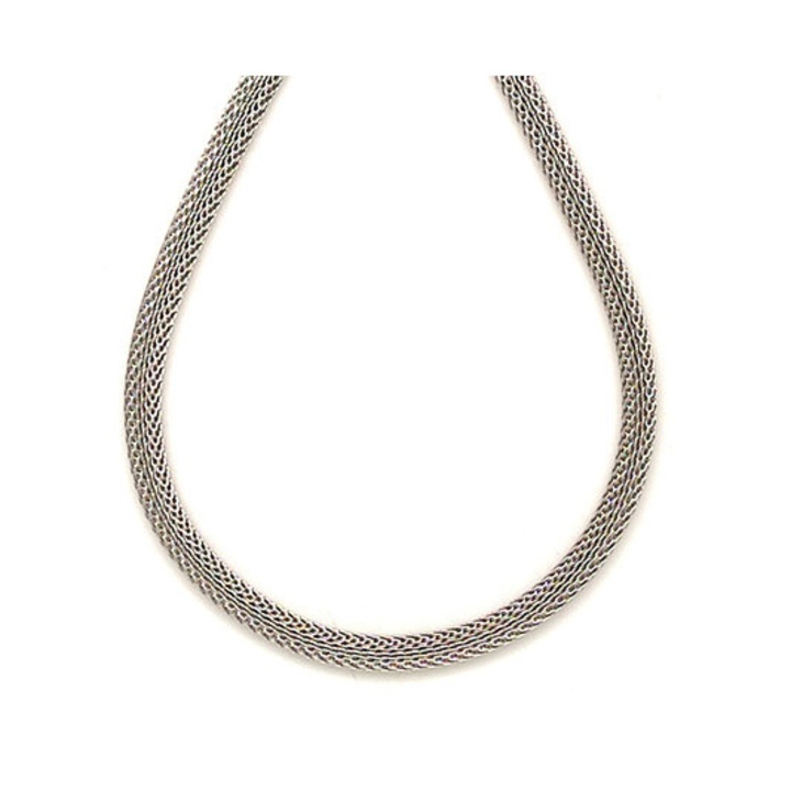 Orvosi acél ezüstszínű fonott lánc 45 cm