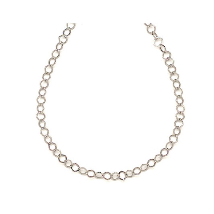 Orvosi acél ezüstszínű kör lánc 45 cm