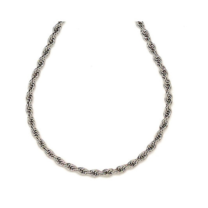 Orvosi acél ezüstszínű sodrott lánc 45 cm