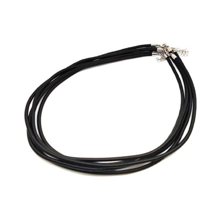 Colier din șnur negru 45 cm