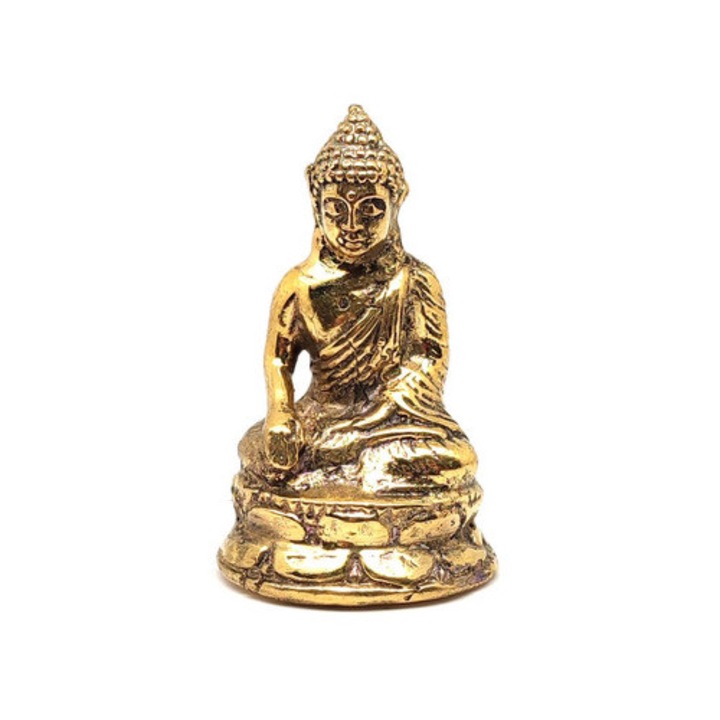Figurină de cupru Buddha auriu 7x4,5cm