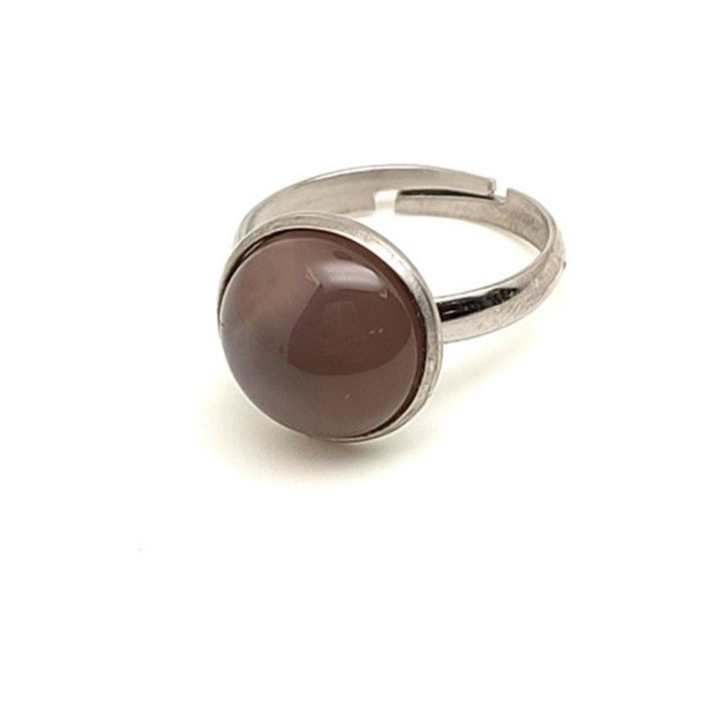 Inel reglabil din agat Stabilitate, rotund 12mm