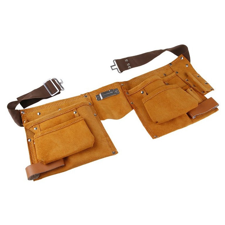 FESTA Szög és szerszámtartó övtáska 11 zsebes bőr