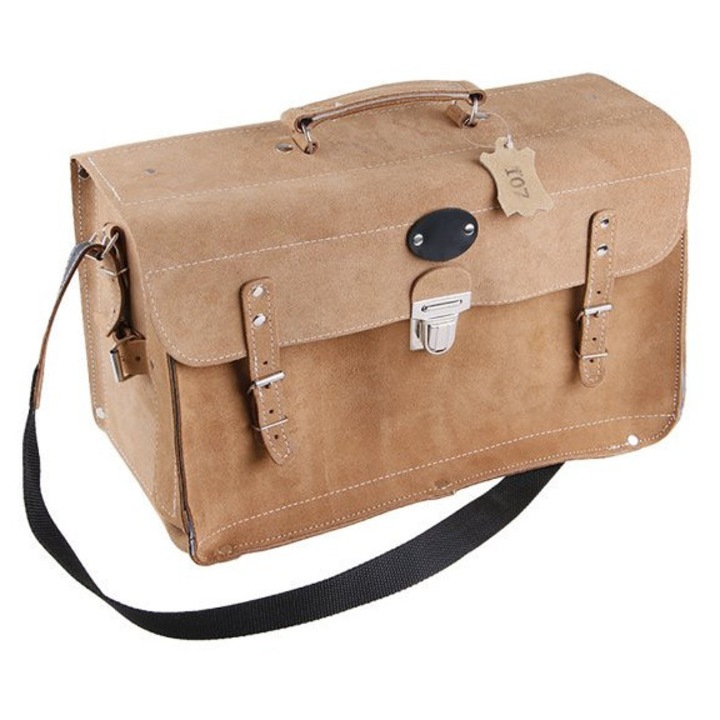 Szerszámtáska villanyszerelőknek hasított bőr profi