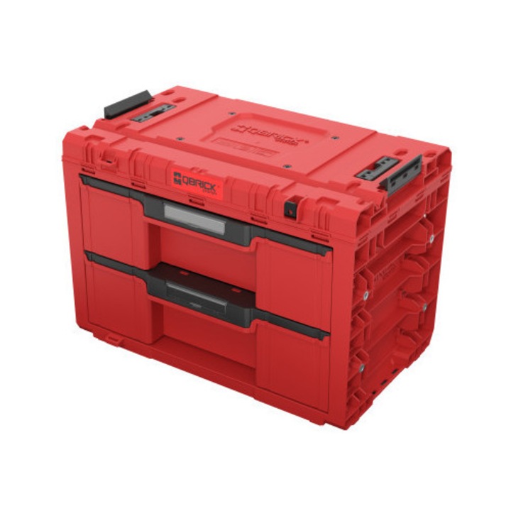 QBRICK SYSTEM PRIME 2 Fiókos szerszámosláda Red Ultra HD