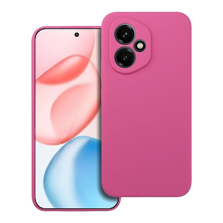 Telefontok Honor 400 5G készülékkel kompatibilis - hot pink szilikon hátlap tok
