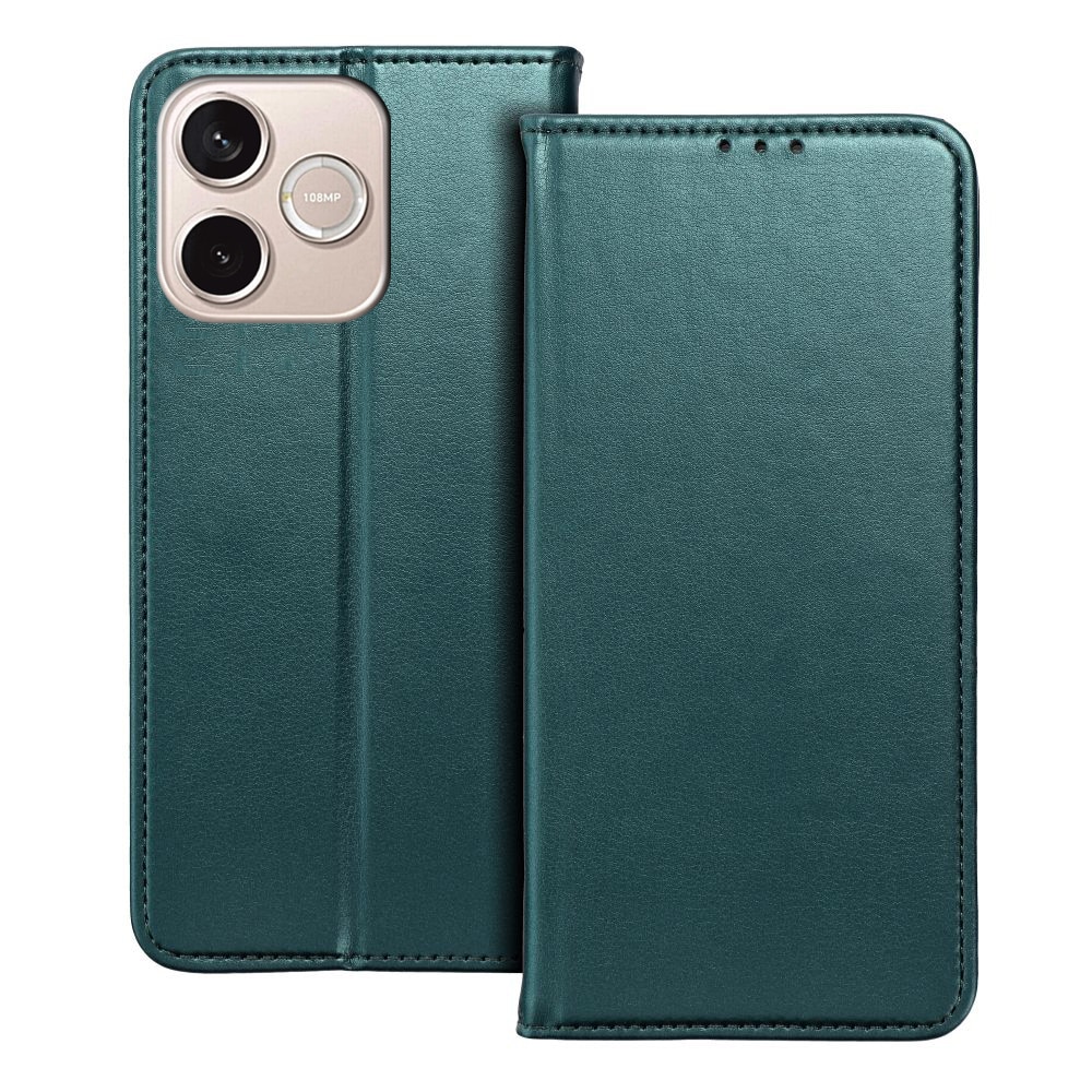 Husă de telefon compatibilă cu Honor 600 Lite 5G - Husă tip carte magnetică Smart Magnetic cu ramă din silicon verde Tokgalaxis