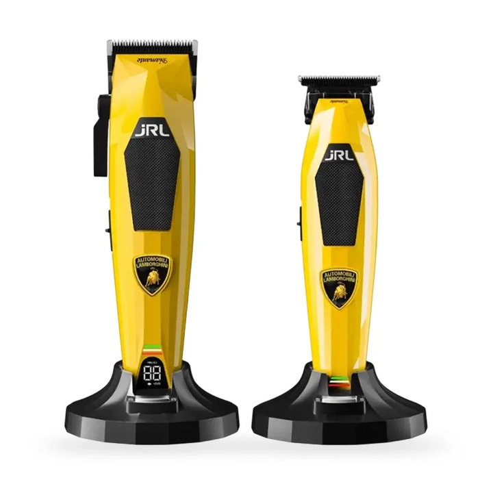 JRL × Lamborghini Diamante – Set Profesional Masina de Tuns 2025C + Trimmer 2025T, Galben