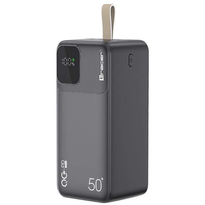 Baterie portabila, Tracer PRIME-V5, 50.000 mAh, QC 22, 5 W, PD 20 W, USB Tip-C, Negru