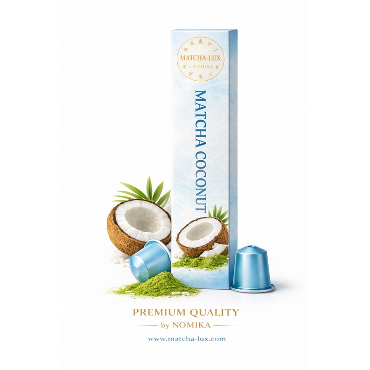 Matcha tea kapszula Nespresso kompatibilis, kókusz, 10 db