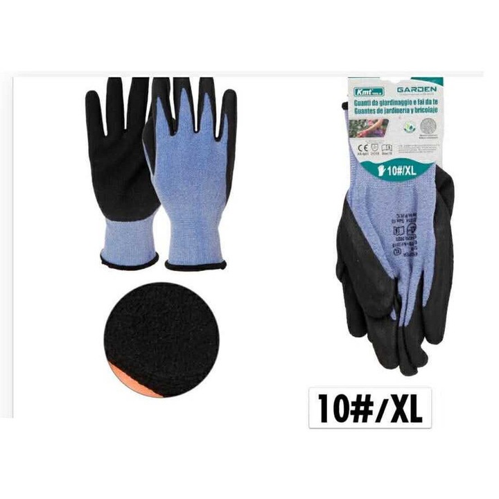 Mártott kerti munkavédelmi kesztyű latex tenyérrel XL-es méret Kmt TOOLS