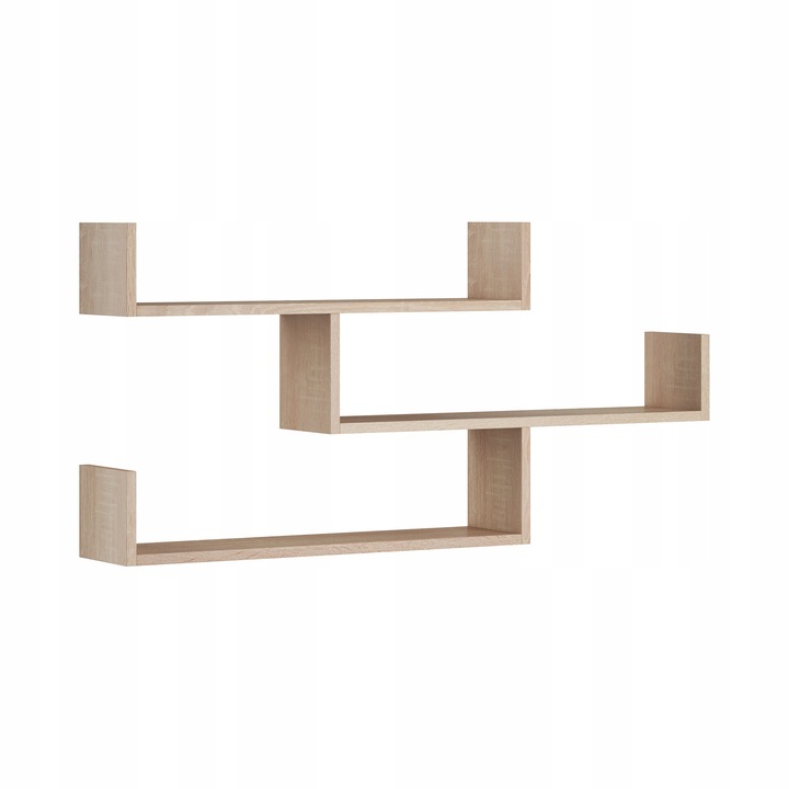 Raft suspendat Bratex Trio 003, 3 niveluri, 119x18x55cm, sonoma