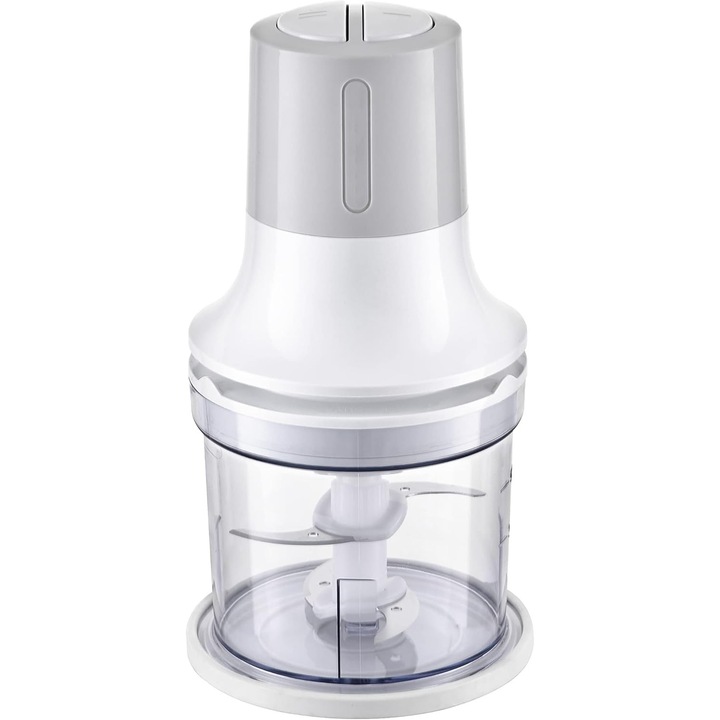 familia Melchioni, Robot de bucatarie electric BLADE, cu 2 viteze, 260W, 4 lame de otel, economie de spatiu, recipient sticla 500 ml, baza anti-alunecare
