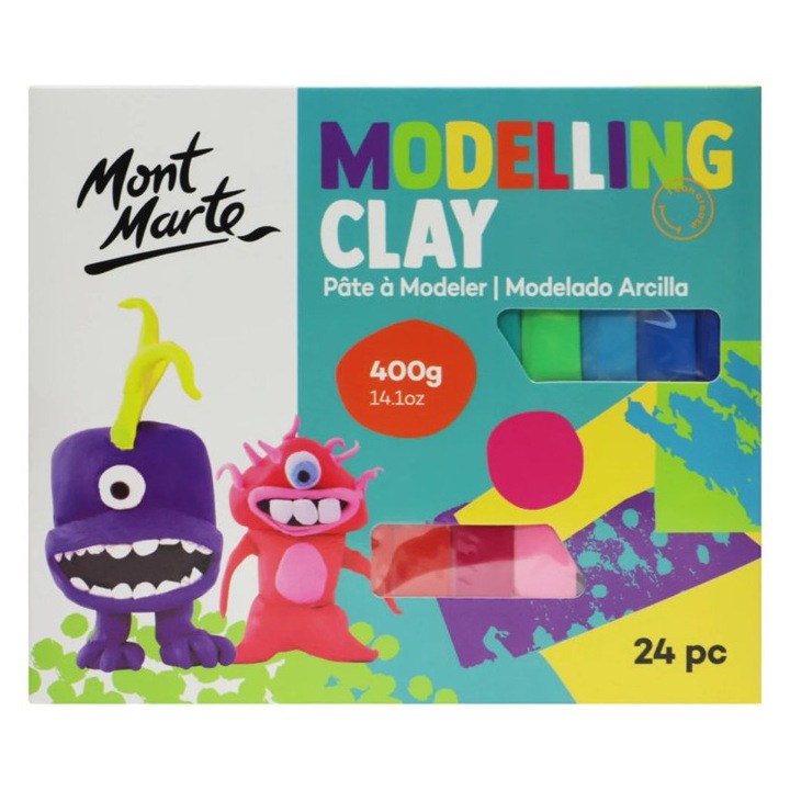 Plastilina Modeling Clay Mont Marte 24 piese