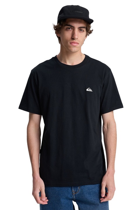 QUIKSILVER, Kerek nyakú pamutpóló, Fekete