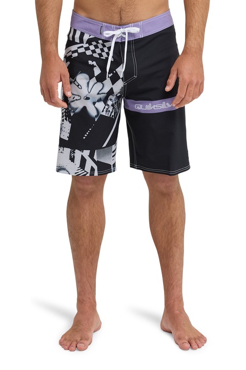 QUIKSILVER, Плувни бермуди Surfsilk, Бял/Черен/Лилав