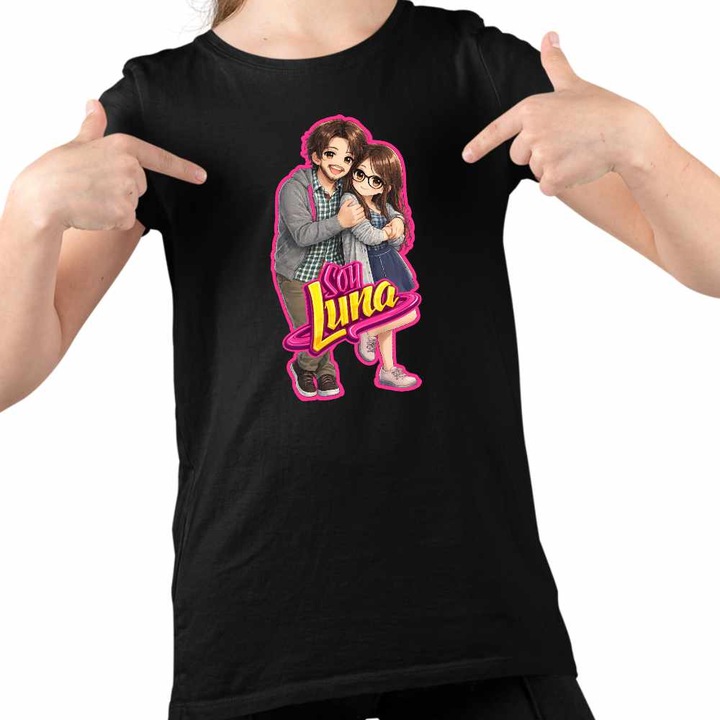 Tricou Copii Fete Soy Luna Niric, Fekete
