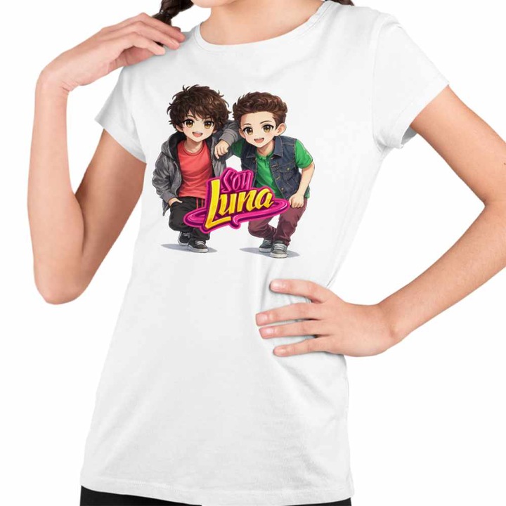 Tricou Copii Fete Soy Luna Boys Chibi, Fehér
