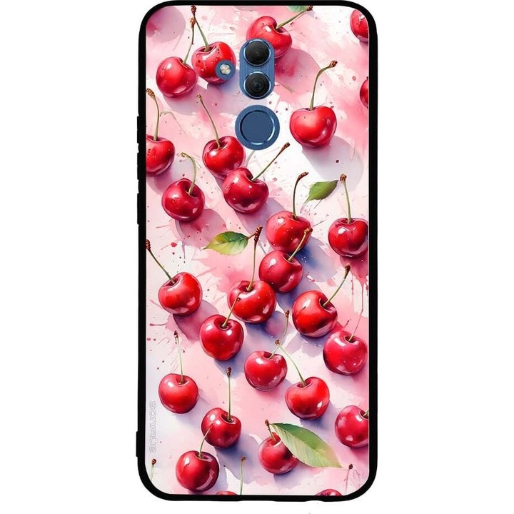 Husa telefon Sonique Fruit Series, pentru Huawei Mate 20 Lite, imprimeu fructe, silicon, rosie