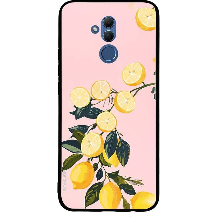 Husa telefon Sonique Fruit Series, imprimeu fructe, silicon, antisoc, pentru Huawei Mate 20 Lite, galben