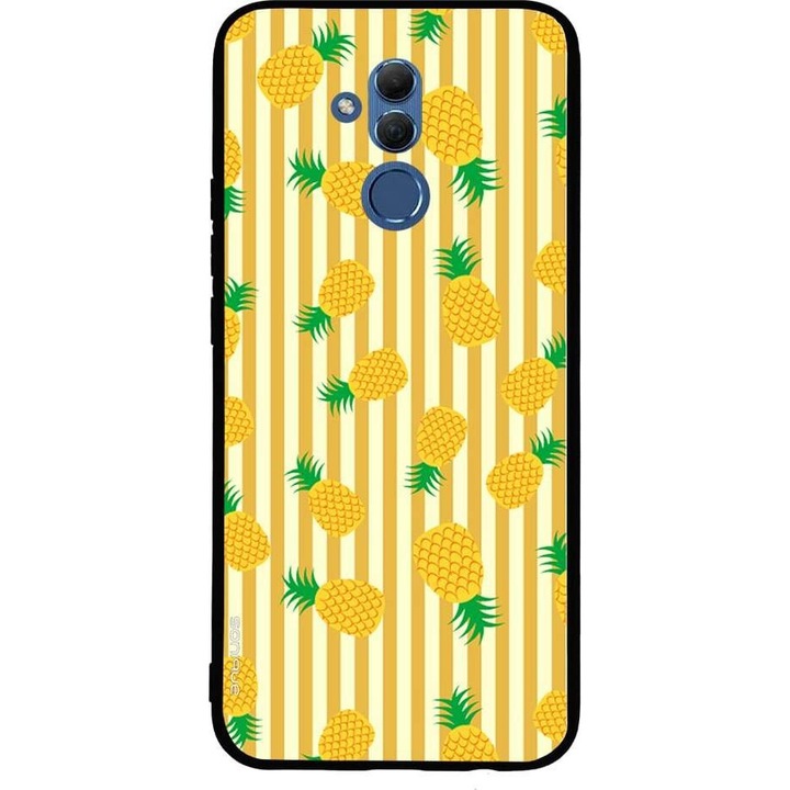 Husa telefon Sonique Fruit Series, Ananas, silicon, multicolor, pentru Huawei Mate 20 Lite