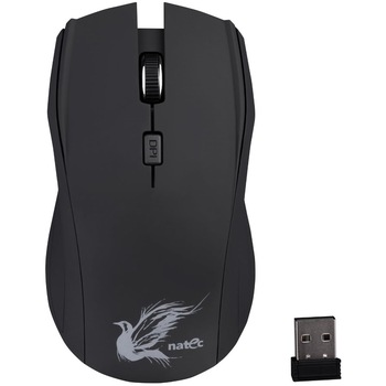 Mouse Wireless Natec Blackbird, USB, 1600 dpi, Negru Mouse Wireless Natec Blackbird, USB, 1600 dpi, Negru