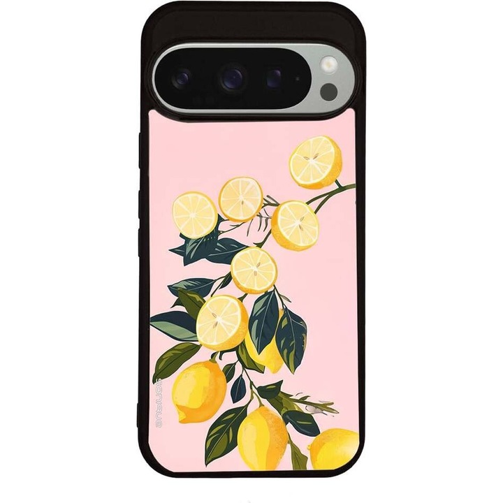 Husa telefon Sonique Fruit Series, imprimeu fructe, silicon, antisoc, galben, pentru Google Pixel 9 Pro 5G