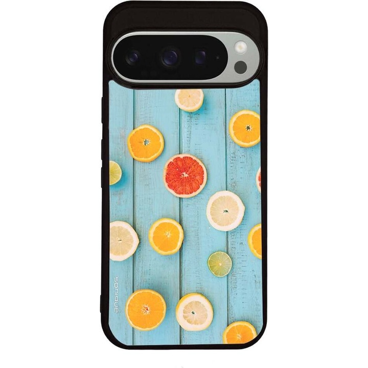 Husa telefon Sonique, imprimeu fructe, silicon, multicolor, pentru Google Pixel 9 Pro 5G