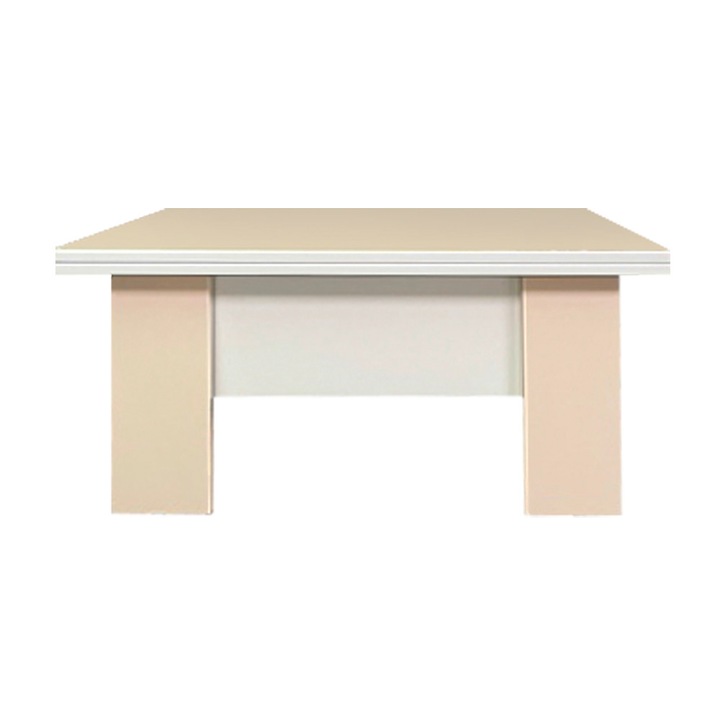 Masuta extensibila Lerida II, pal alb/ blat MDF Krem, 900 x 650 x 440 mm